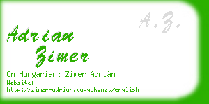 adrian zimer business card